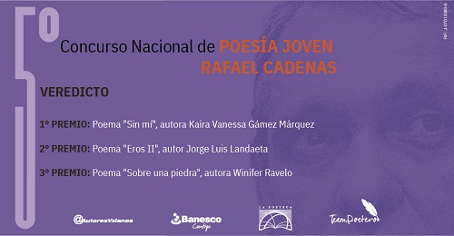 Veredicto del 5° Concurso Nacional de Poesía Joven Rafael Cadenas